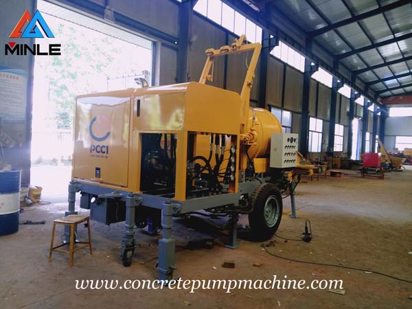 Two sets customized 15m3h diesel concrete mixer pump for sale in Vietnam