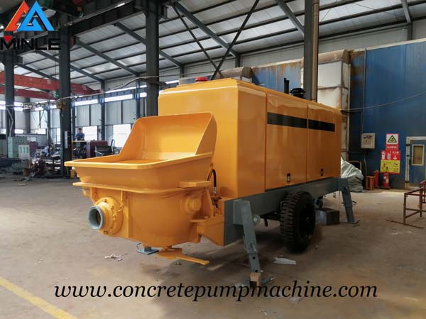 Concrete Trailer Pump Customer from Niger Visited MINLE MACHINERY
