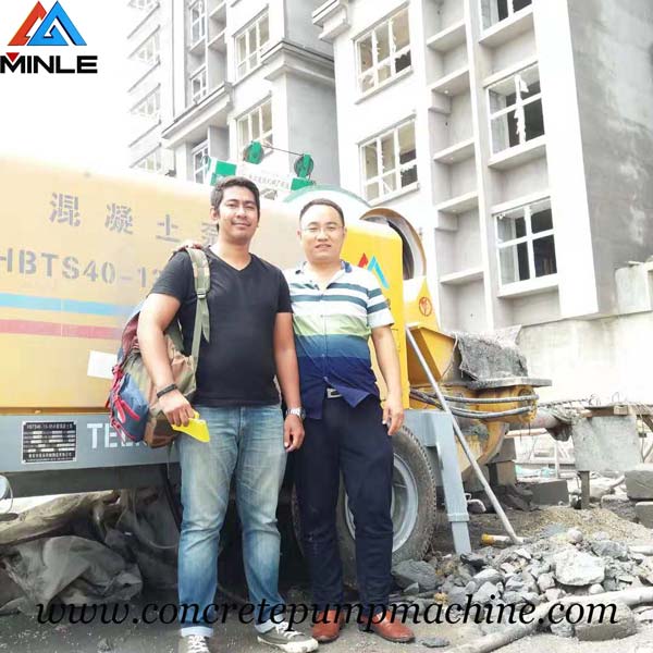 Trailer concrete pump was exported To Philippines