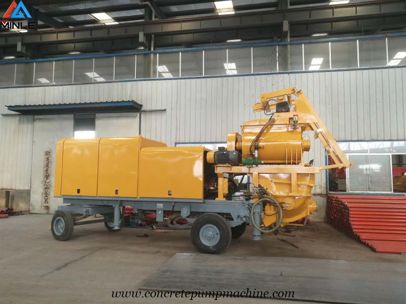 Mobile concrete mixer with pump was exported to Ghana