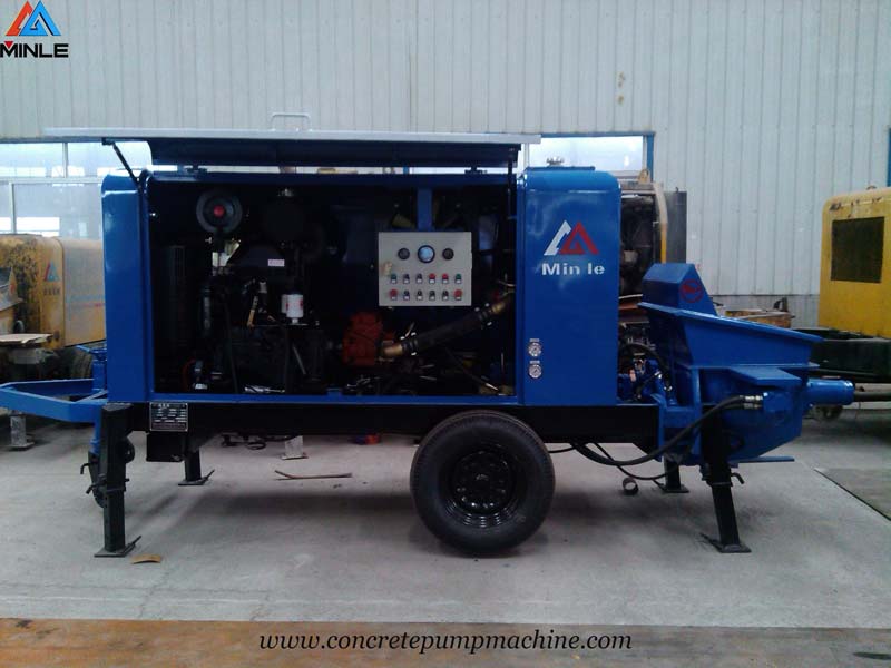 Diesel Concrete Trailer Pump Was Exported to Peru